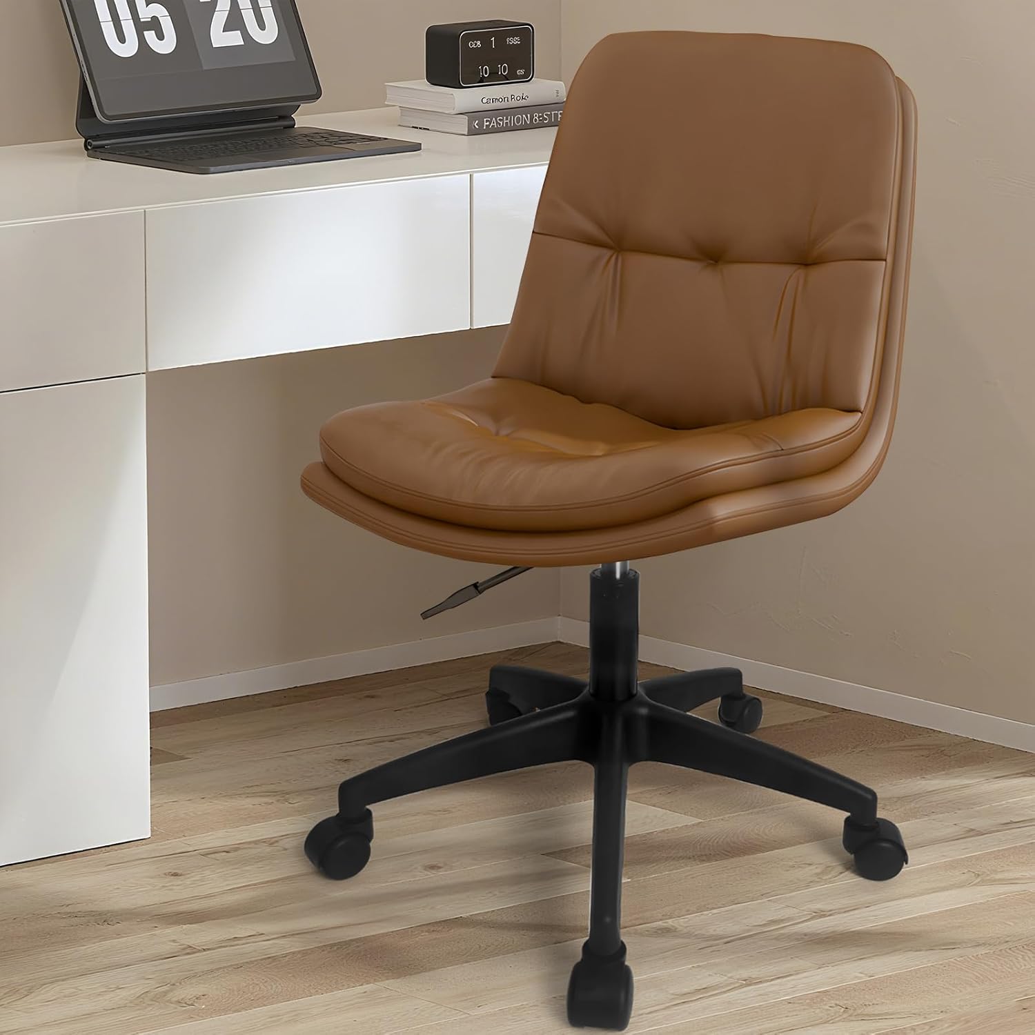 ブラウン デスクチェア 在宅ワーク オフィスチェア おしゃれ 3Dソフト